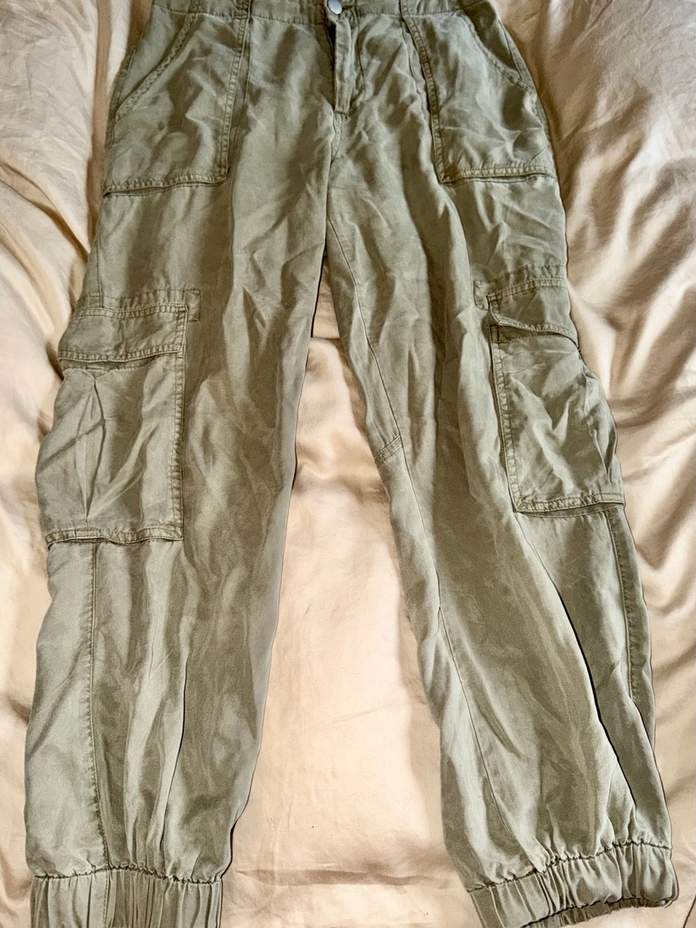 Dear John Olive High rise super soft cargo pant